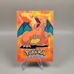 Charizard Topps Pokemon E6 of 12 Blue Logo - NM - Image 1