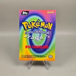 Charizard Topps Pokemon E6 of 12 Blue Logo - NM - Image 4