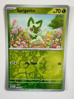 SPRIGATITO 013/193 PALDEA EVOLVED COMMON POKEMON REVERSE HOLO NM/M NAOYO KIMURA - Image 1