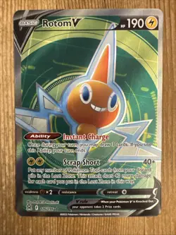 Rotom V - 176/196 - Full Art Ultra Rare NM, English Pokemon Lost Origins - Image 1