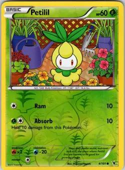Petilil 4/101 Noble Victories Pokemon TCG NM Reverse Holo - Image 1
