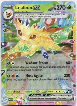 Leafeon ex 006/131 Holo Double Rare Prismatic Evolutions Pokemon Near Mint - Image 1