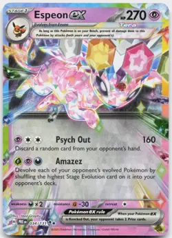 Espeon ex 034/131 Holo Double Rare Prismatic Evolutions Pokemon Near Mint - Image 1