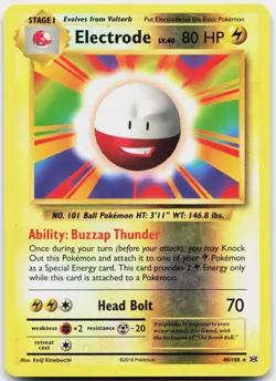 Electrode 40/108 Rare Evolutions Pokemon Reverse Holo Lightly Played - Image 1