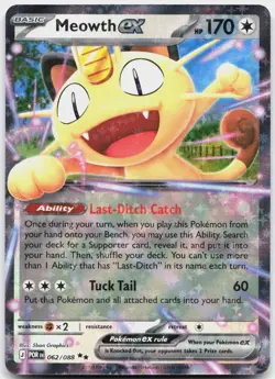Meowth ex 062/088 Double Rare Perfect Order Pokemon Near Mint - Image 1