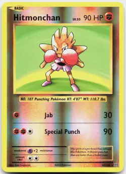 Hitmonchan 62/108 Holo Rare Evolutions Pokemon Reverse Holo Near Mint - Image 1