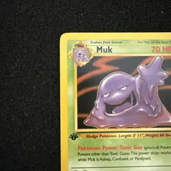 Pokemon Fossil Muk 28/62 1st Edition Rare WOTC 1999 Pack Fresh Vintage - Image 3