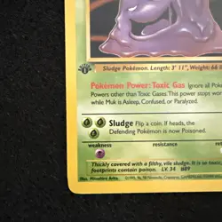 Pokemon Fossil Muk 28/62 1st Edition Rare WOTC 1999 Pack Fresh Vintage - Image 5