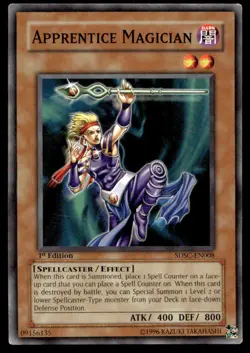 Apprentice Magician Structure Deck: Spellcaster's Command SDSC-EN008 MP YuGiOh T - Image 1