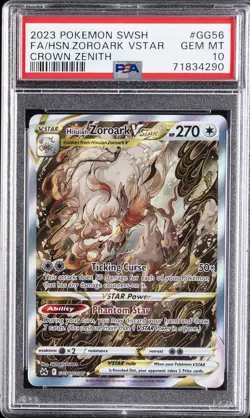 2023 POKEMON SWORD & SHIELD CROWN ZENITH FULL ART/HISUIAN ZOROARK VSTAR PSA 10 - Image 1