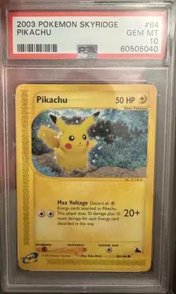 2003 Pokemon Skyridge #84 Pikachu PSA 10 84/144 Non Holo - Image 1