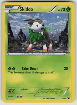 Skiddo XY11 Holo Promo XY Promo Pokemon Holo Lightly Played - Image 1