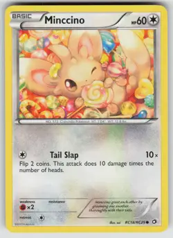 Minccino RC18/RC25 Holo Legendary Treasures: Radiant Collection Pokemon NM - Image 1