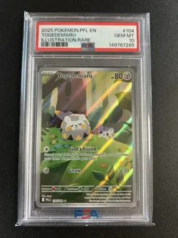 2025 Pokemon Phantasmal Flames Togedemaru 104/094 IR EN Graded PSA 10 - Image 1
