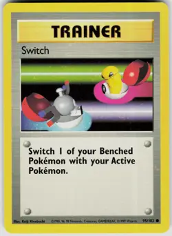 Switch 95/102 Common Base Set Unlimited Pokemon Lightly Played - Image 1