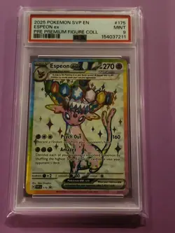 Pokemon Espeon EX SVP 175 Premium Figure Collection Promo PSA 9 - Image 1