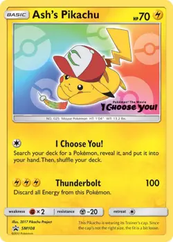 Ash's Pikachu - SM108 - Black Star Promo [SEALED] - NM - Pokemon - Read Desc. - Image 1
