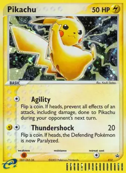 Pikachu - 012 - Black Star Promo [Holo] - LP - Pokemon - Read Desc. - Image 1