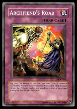 Archfiend's Roar Dark Crisis (Worldwide English) DCR-EN099 MP YuGiOh TCG | Buy 1 - Image 1