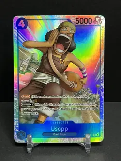 ONE PIECE CARD GAME USOPP OP03-041 SR HOLO NM PILLARS OF STRENGTH - Image 1