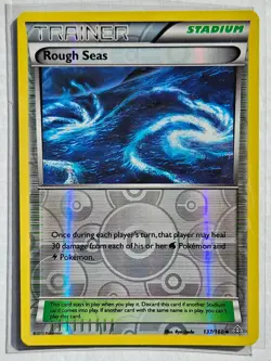 ROUGH SEAS 137/160 Primal Clash Pokemon card - Uncommon Trainer Reverse holo LP - Image 1