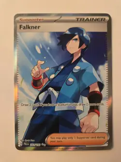 Pokemon Falkner 251/193 - SV Paldea Evolved - Full Art Trainer Card - Image 1
