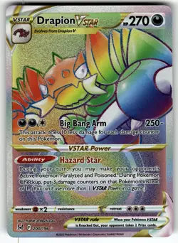 Drapion VSTAR 200/196 Rainbow Rare Lost Origin Pokemon Near Mint - Image 1
