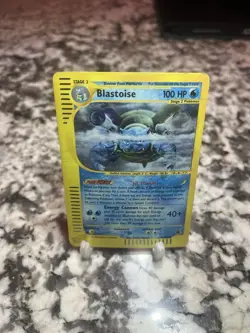 Pokemon Blastoise Expedition Base Set Holo Rare 004/165 100 HP 2002 - Image 2