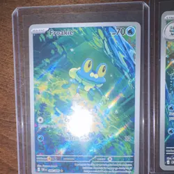 Pokemon TCG chaos raising 4-Card Holo Full Art Lot Froakie Frogadier Emma - Image 2