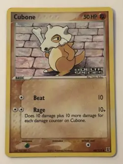 2005 Pokemon Cubone EX Delta Species 60/113 Reverse Holo STAMPED MP - Image 1