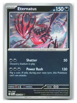 Eternatus 069 Phantasmal Flames Pokemon Reverse Holo 🔥B2G1 Coupon🔥 NM - Image 1