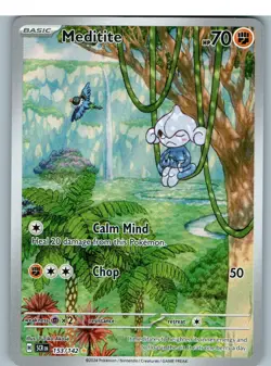 Meditite 153/142 Illustration Rare Stellar Crown Pokemon Near Mint - Image 1