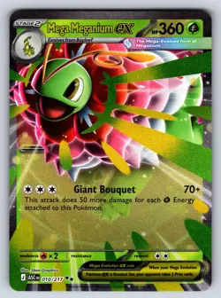Mega Meganium ex 010/217 Holo Double Rare ME: Ascended Heroes Pokemon TCG NM - Image 1