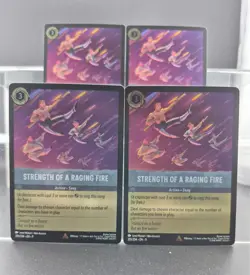 Disney Lorcana Strength of a Raging Fire 197/204 Fabled Rare Foil 4 Cards - Image 1