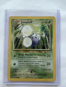 Pokemon TCG Jumpluff Neo Genesis Holo Card 7/111 Unlimited Rare HP - Image 1