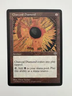 Charcoal Diamond MTG Magic the Gathering Card NM Near Mint Mirage - Image 1