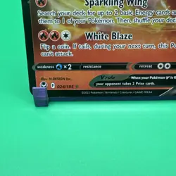 Pokemon TCG Reshiram v Silver Tempest Ultra Rare Card 024/195 NM - Image 2