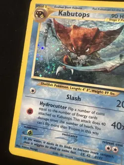 Pokemon TCG Kabutops Neo Discovery 6 Holo Unlimited Rare Card Swirl - Image 2