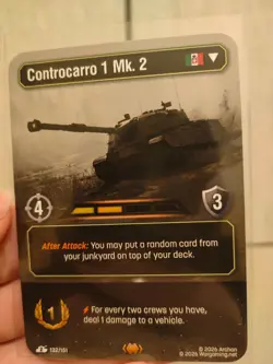 World of Tanks: The Card Game / WoT TCG - Twinfire - Rare #132 Controcarro 1 Mk. - Image 1