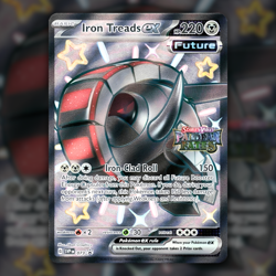 Iron Treads EX 073 Stamped Promo (Paldean Fates) NM Full Art Holo Pokemon Card - Image 1