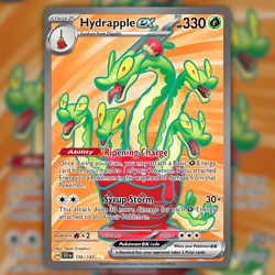 Full Art Pokemon Card Hydrapple EX 156/142 SV: Stellar Crown Ultra Rare Holo NM - Image 1