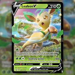 Leafeon V SWSH194 Black Star Promo Holo Pokemon Card Sword & Shield Near Mint - Image 1