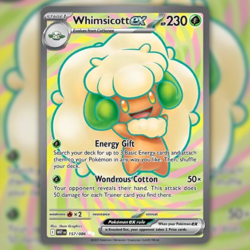 Whimsicott EX 157/086 Ultra Rare Full Art Holo Pokemon Card (SV: White Flare) NM - Image 1