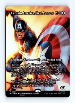 Captain America, First Avenger (Borderless Foil) 88 (M) MTG Marvel Universe MAR - Image 1