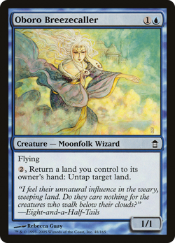 Oboro Breezecaller #48 (Damaged) Saviors of Kamigawa SOK Magic MTG - Image 1