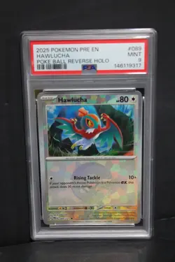 PSA9 Hawlucha 2025 Pokemon SV Prismatic Evolutions Poke Ball Reverse Holo 089 - Image 4