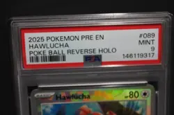 PSA9 Hawlucha 2025 Pokemon SV Prismatic Evolutions Poke Ball Reverse Holo 089 - Image 5