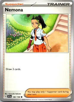 Nemona 180/198 Common Scarlet & Violet Pokemon Lightly Played - Image 1