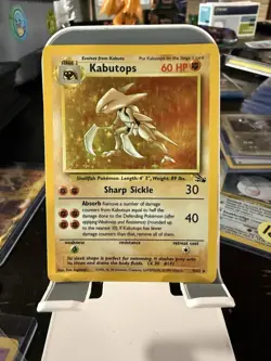 1999 Pokemon Kabutops Holo Rare 9/62 Base Set Fossil Holo LP-NM - Image 1