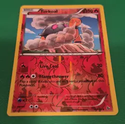 Pokemon TCG Torkoal 16/106 Flashfire Reverse Holo Uncommon English 100 HP - Image 1